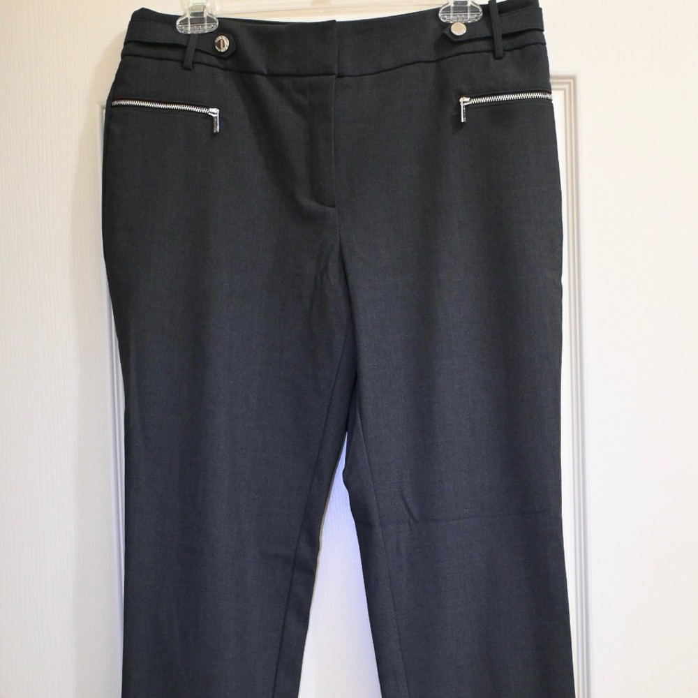 Calvin Klein Straight Leg Dress Pants Dark Gray Size 8 Women